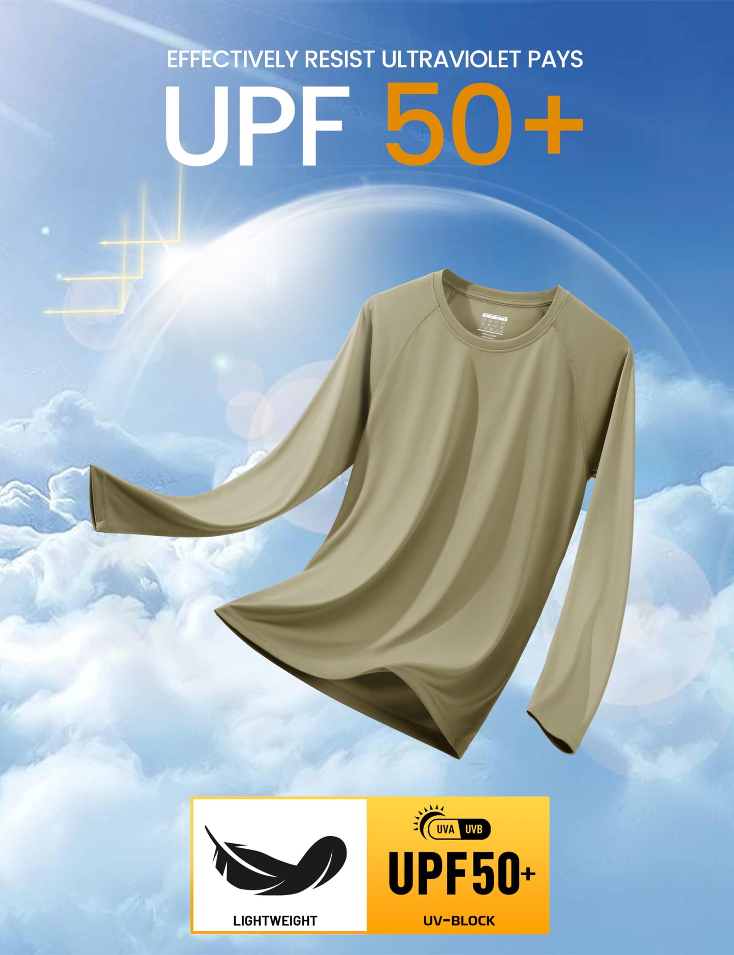 MAGCOMSEN Men's Rashguard Shirts Workout Gym Performance Quick Dry Long Sleeve Baselayer Outdoor Shirts