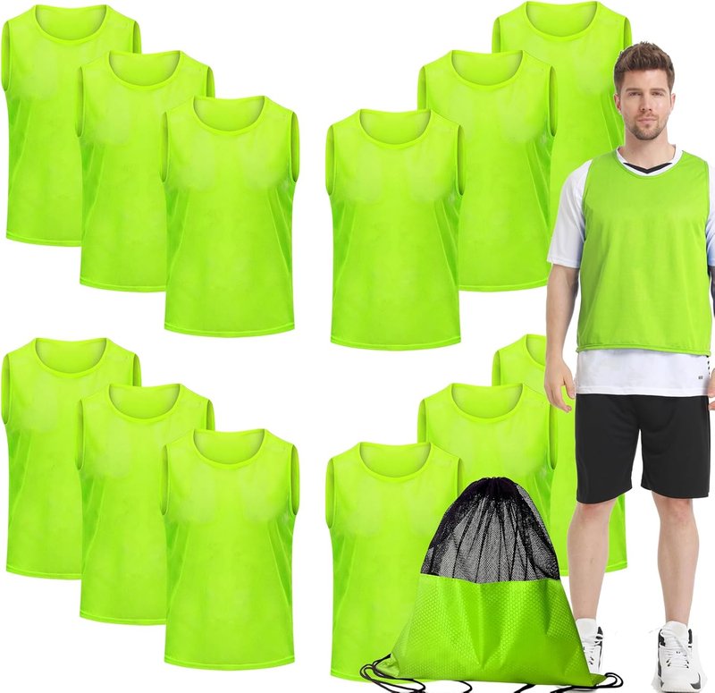 Youth Soccer Pinnies with Numbers - Scrimmage Practice Vests for Team Sports | Basketball, Football Bibs