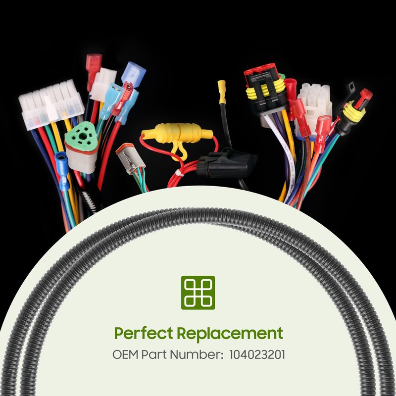10L0L Golf Cart Main Wire Harness for Club Car Precedent & Tempo 2014-Up, Replaces OEM 104023201, Compatible with Gas & Electric Models
