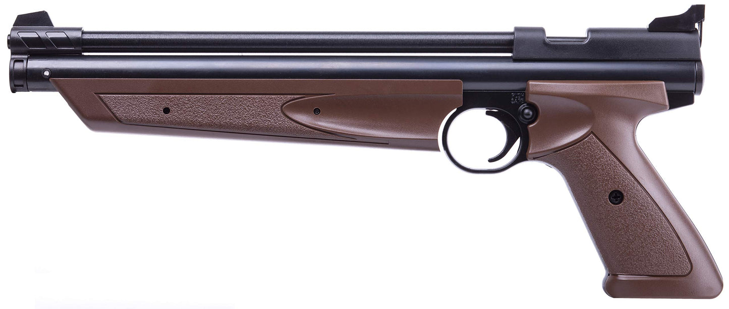 crosman p1377br american classic multi pump .177-caliber pneumatic pellet air pistol, brown(Airsoft Gun)