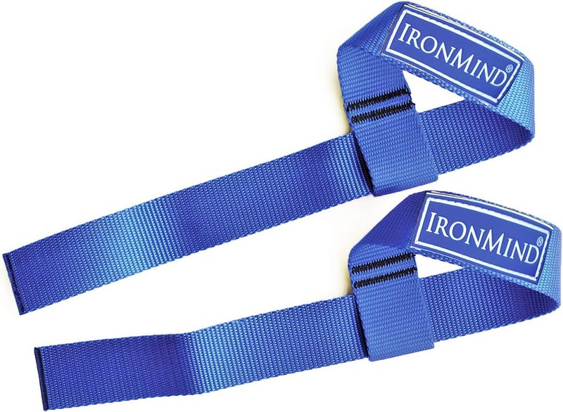 Strong-Enough Lifting Straps - Blue Nylon Wrist Wraps for Weightlifting | Deadlifts & Strength Training (Pair)