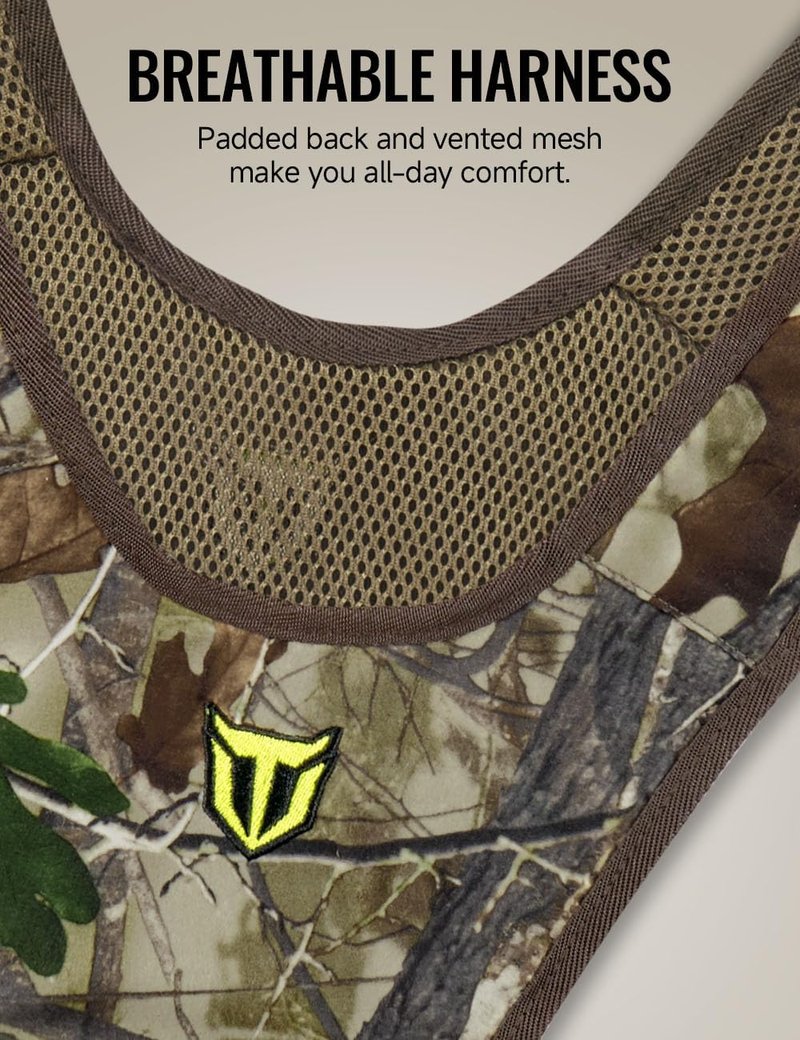 TIDEWE Binocular Harness Chest Pack - Lightweight & Waterproof with MOLLE System | Next Camo G2, 2 Detachable Pouches