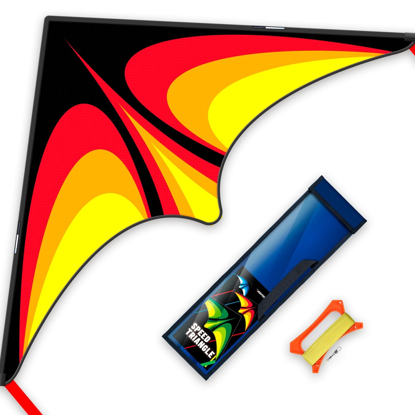 Delta Kite Set for Kids and Adults,Extremely Easy to Launch for Beginners, Perfect for Beaches and Parks,ites for Beach Trip Park Family Outdoor Games and Activities (Speed Triancle - R, 1)