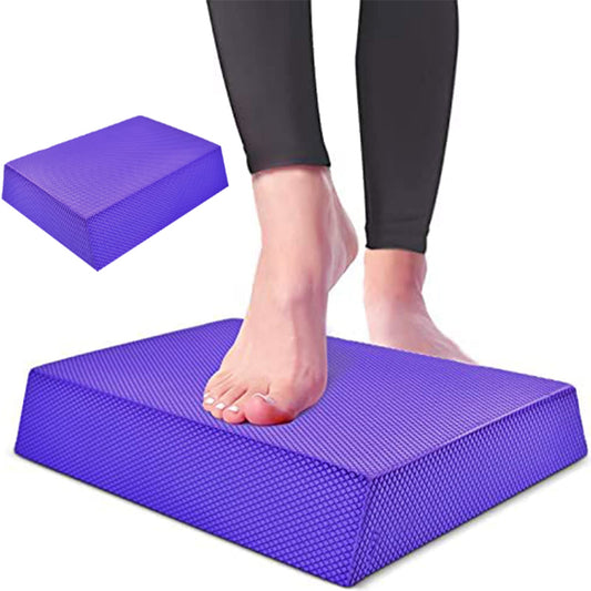 Balance Board Mat Small Thick Yoga Mat for Women, Exercise Balance Pad, Knee Pads Non-Slip Foam Mat, Women Yoga Mats for Stability Workout, Balance Pad Trainer for Physical Therapy Knee Ankle Training