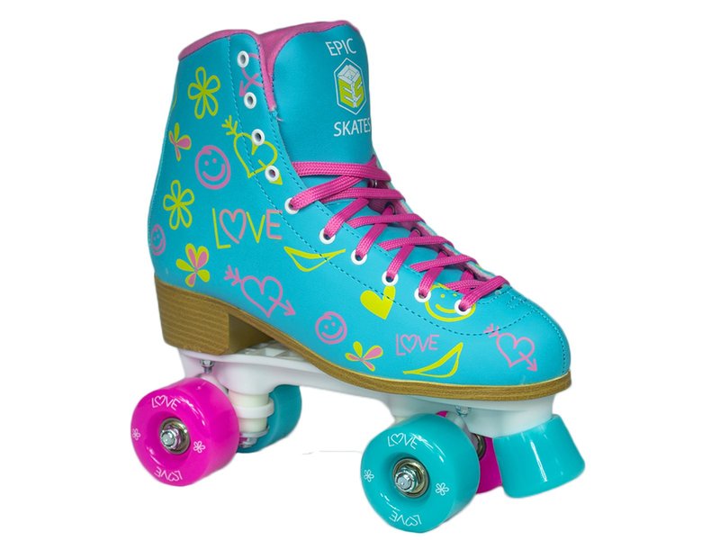 Epic Skates Epic Splash Quad Roller Skates, Blue, Juvenile 13
