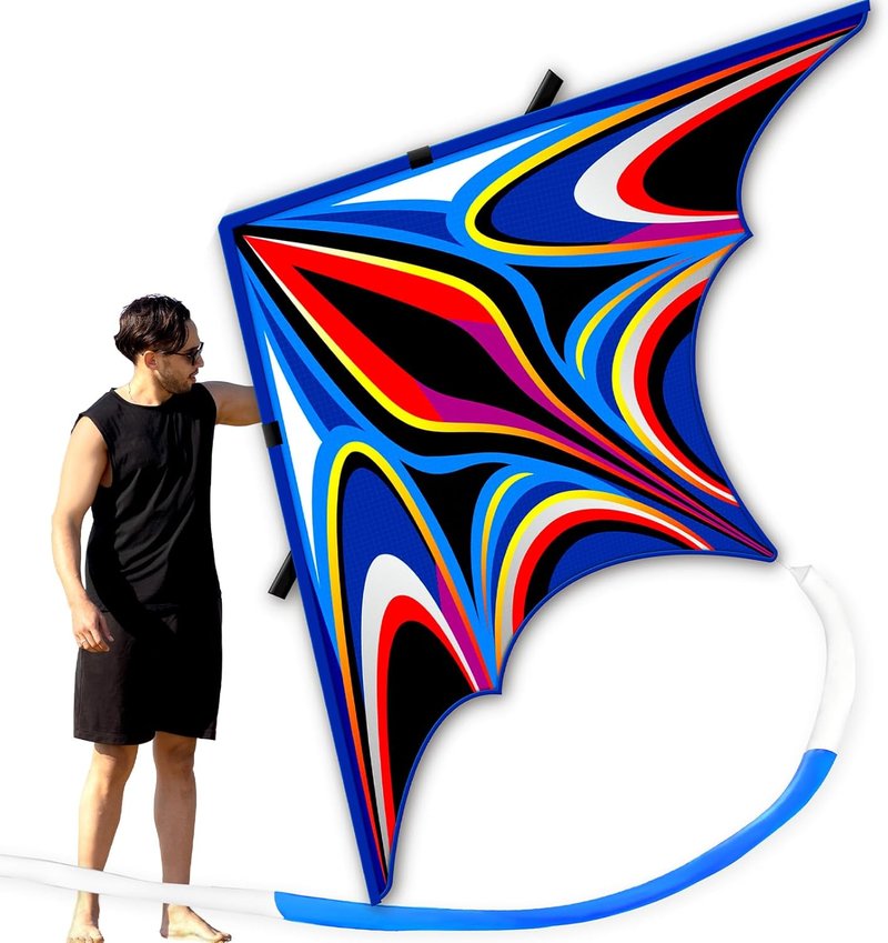 Delta Kite for Kids & Adults - Easy to Fly Beginner Kite for Beach & Outdoor Fun | Perfect for Family Activities