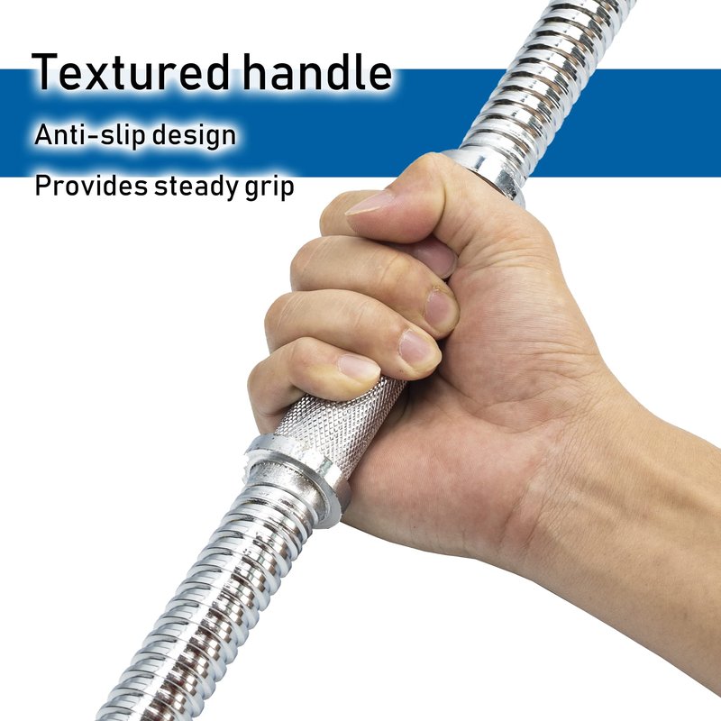 Rowland Harbor Threaded Dumbbell 12.614.214.815.718.119.722inch(32353840465056cm) curved HandlesAdjustable Dumbbell Bar Handles Fit 1 inch Standard Weight Plate Weightlifting