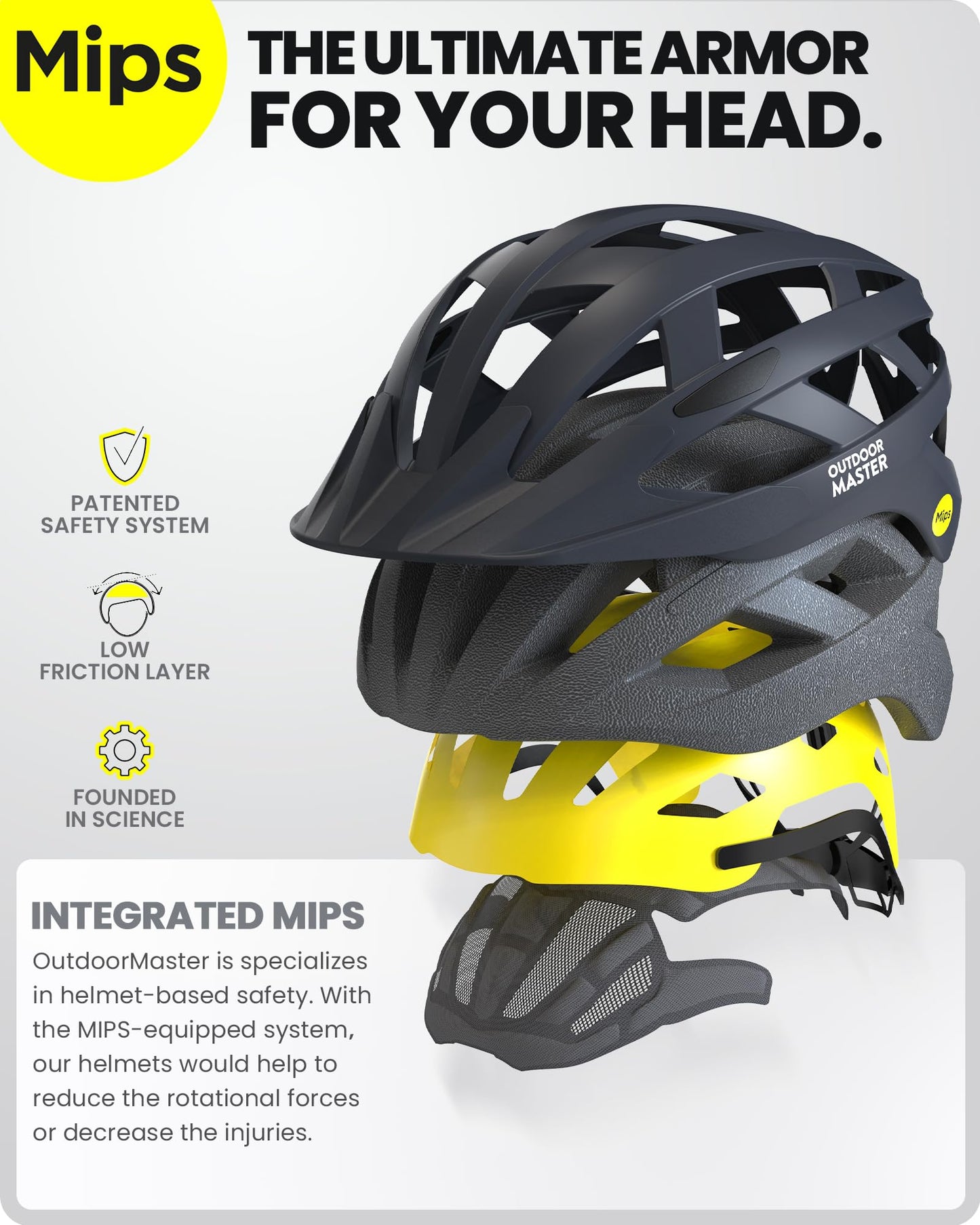OutdoorMaster MIPS Adult Recreational Cycling Helmet - Midnight Blue,L
