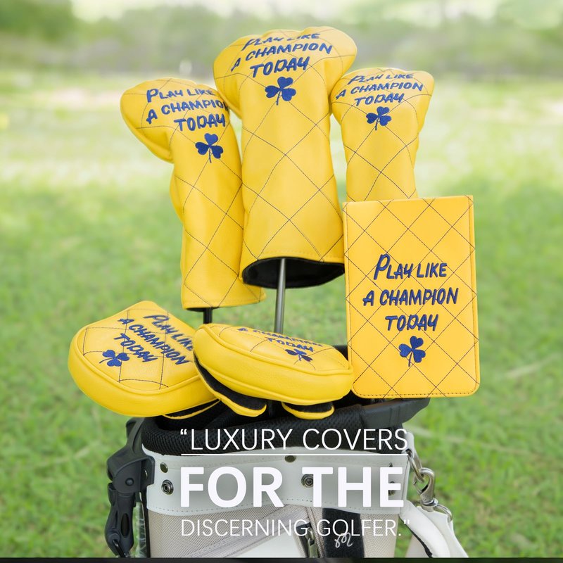 Golf Headcovers Play Like A Champion Today Golf Club Head Covers Advanced Embroidery Premium Leather Driver Headcovers Fairway Covers Hybrid Cover Mallet Putter for OZ1(for OZ1 Mallet Putter(1pcs))