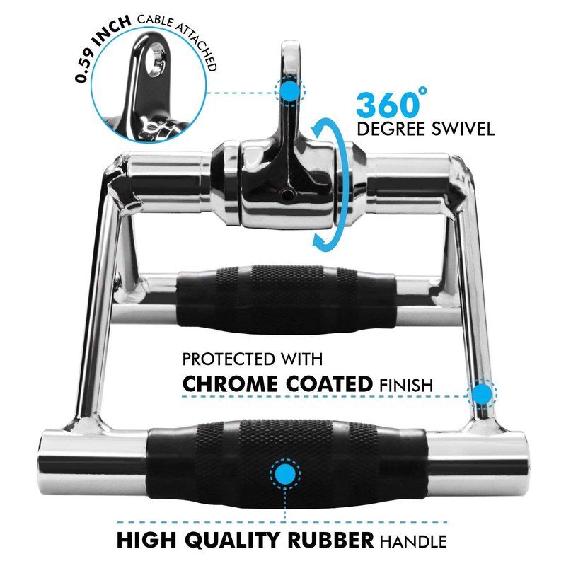 A2ZCARE LAT Pull Down Cable Machine Attachment - Cable Machine Accessories for Home Gym with Multi Option