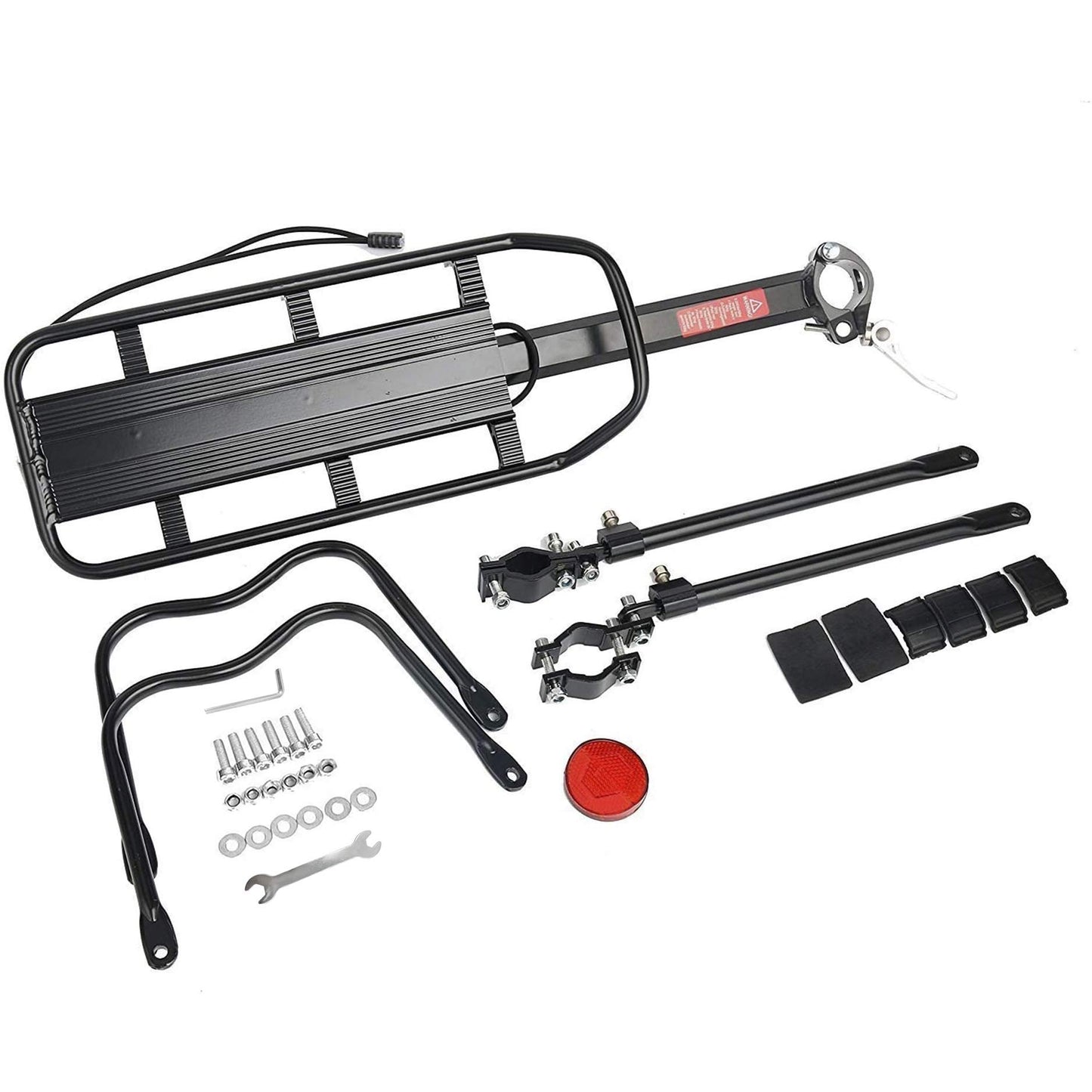 Amarine Made Bike Rear Rack 110 Lbs Capacity Aluminum Alloy or Iron Bicycle Rear Rack Adjustable Pannier Bike Luggage Cargo Rack Quick Release Bicycle Carrier Racks (Al Half Quick Release)