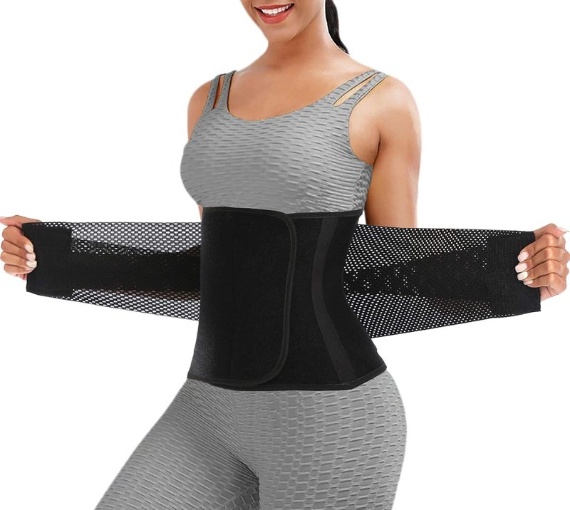 Waist Trainer Belt for Women & Men - Tummy Control Ab Trimmer | Adjustable Size for Optimal Comfort