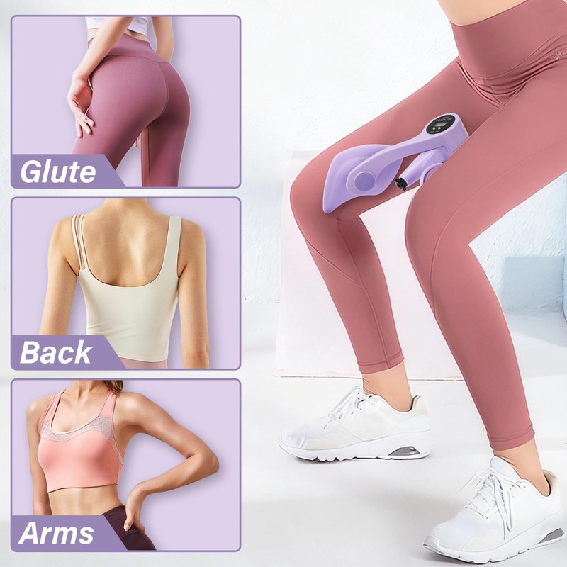 Wind Shear Thigh Trainer Kegel Exerciser, Pelvic Floor Muscle Trainer, Adjustable Resistance Thigh Master, LED Inner Thigh Exerciser Equipment, Pelvic Floor Strengthening for Women Hip, Leg, Arm