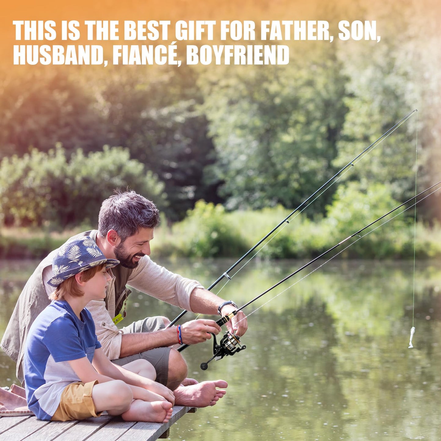 Carbon Fiber Telescopic Fishing Rod Reel Combo for Freshwater Saltwater Lightweight Collapsible Spinning Pole Reel Kit Fishing Gear Set with Compact Travel Tackle Bag Lure Hook Fishermen Gift