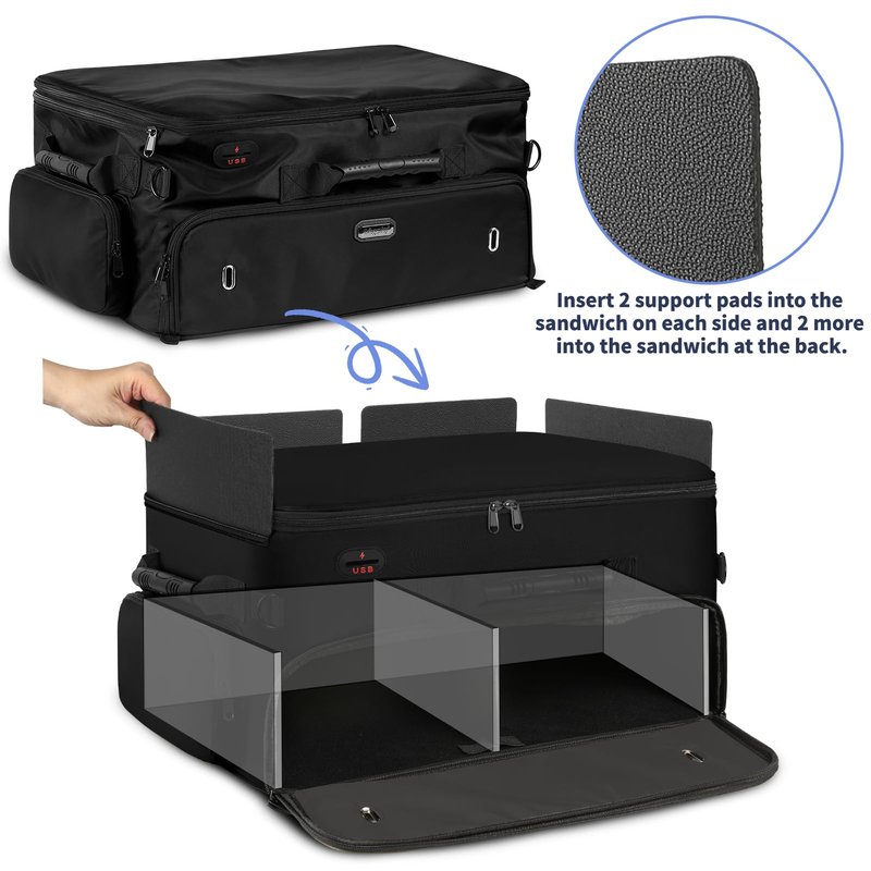 Mogplof Extra Large 2 Layer Golf Trunk Organizer, Golf Gifts for Men Golfers, 20"x 14"x 10" Water-resistant Car Durable Golf Organizer for 2 Pair Shoes, Balls, Tees, Clothes, Gloves, Accessories