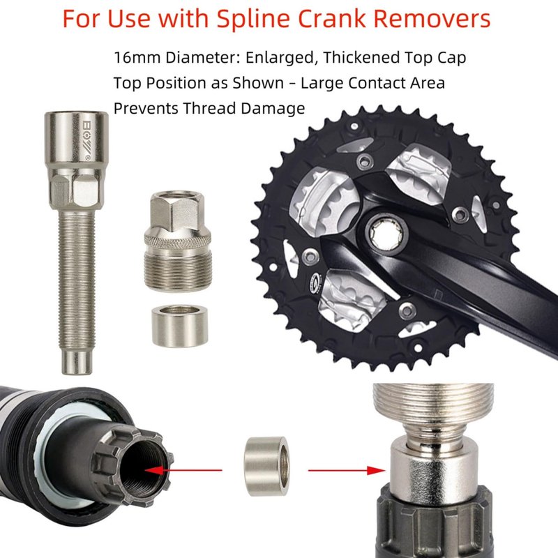 Phidinova Bike Crank Puller Tool Set, Bicycle Square Crank Remover Kit with Allen Wrench Square Taper, Spline, Compatible with ISIS Drive & Octalink Cranks Arm