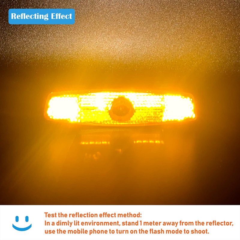 WELNENT Bicycle Wheel Reflectors JIS/BS/AS/CPSC 10pcs Warning MTB Road (Amber)