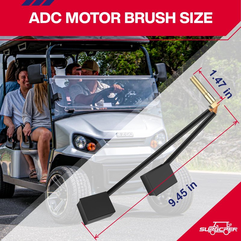 SUPGCPER Golf Cart ADC Motor Brush Kit for Club Car & EZGO TXT 1997-2009 Electric, Durable Replacement for Enhanced Performance, Club Car ADC Motor Brush Kit OEM Replace# 73120G25 102186201 102187101