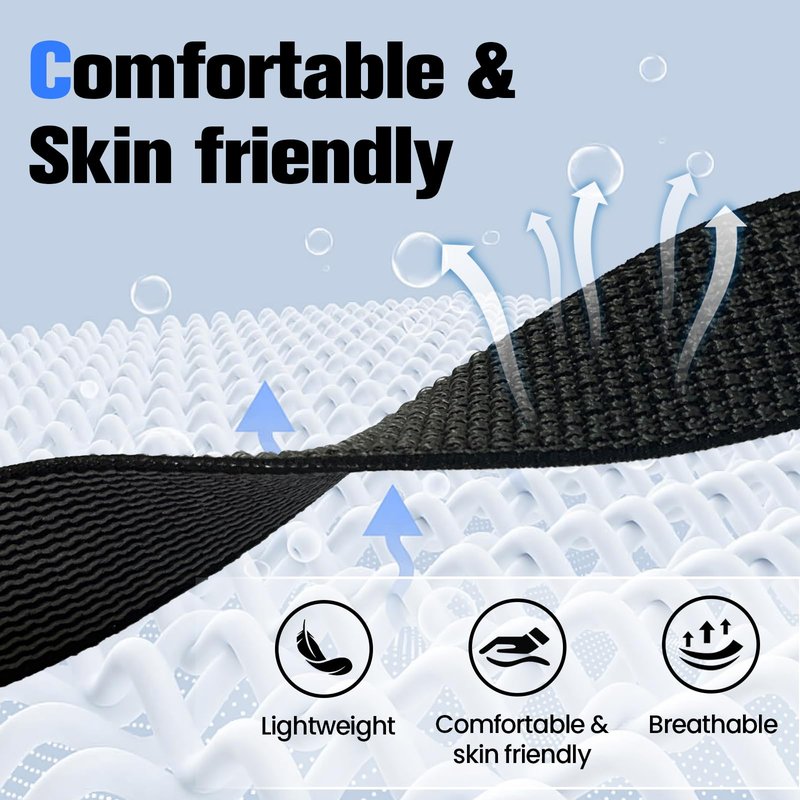 Yeahxing Band for Amazfit Helio Strap - Adjustable Nylon Bicep/Arm/Ankle 38cm Replacement Bands for Fitness Tracker, Secure Hook & Loop Design, Comfortable for Workout, Running, Yoga