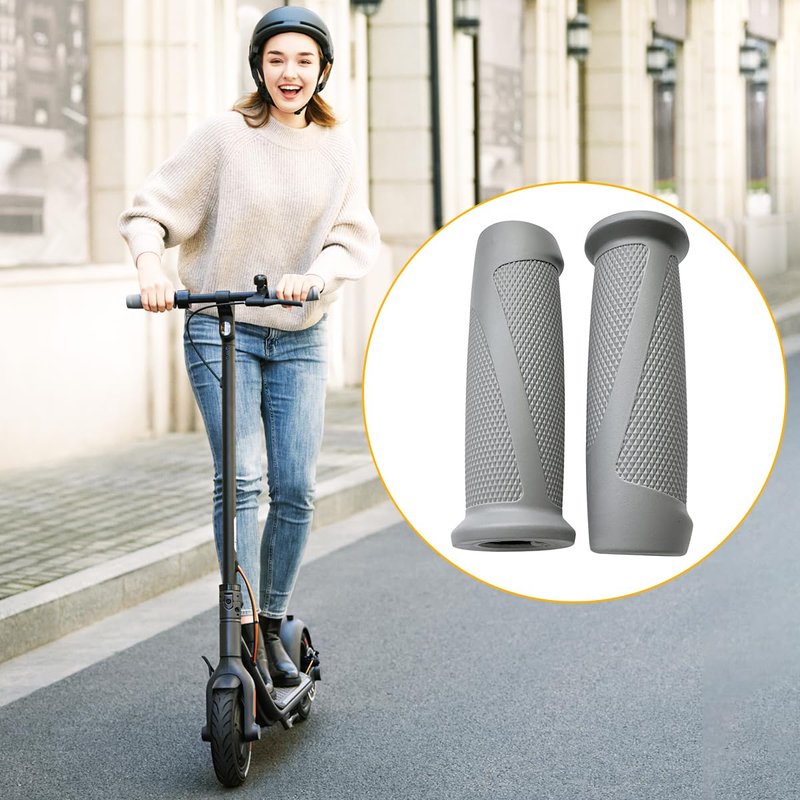 1 Pair Handlebar Cover for Segway Ninebot F20/F25/F30 plus/F40/D18/D28 Electric Scooter Foldable Skateboard F Series Gray Handle Bar Grip Replacement Original Accessories