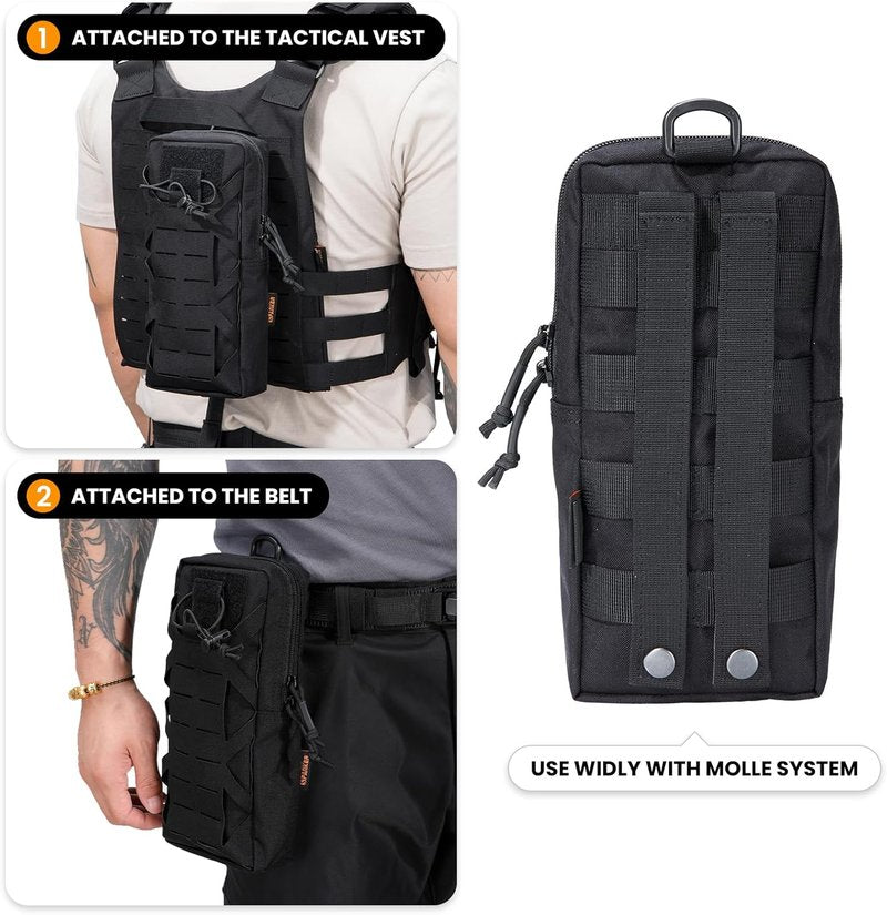 Tactical EDC Pouch - Molle Utility Tool Organizer for Gadgets | Waist Belt Bag