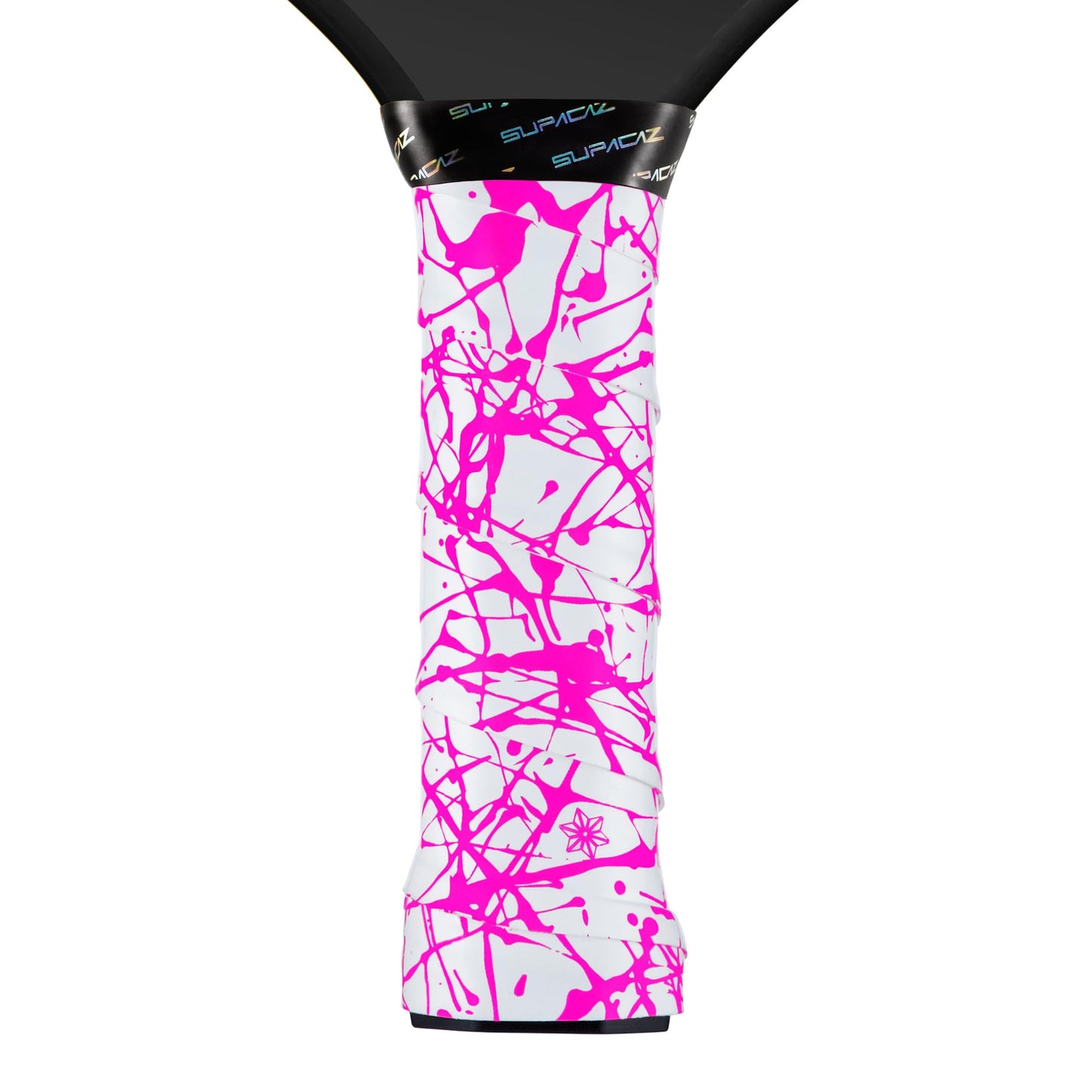 Supacaz Super Sticky Kush Neon Pink Splat Pickleball Overgrip - Tacky Pickleball Paddle Grip Tape Wrap - Pickle Ball Anti-Sweat Overwrap - 3pk