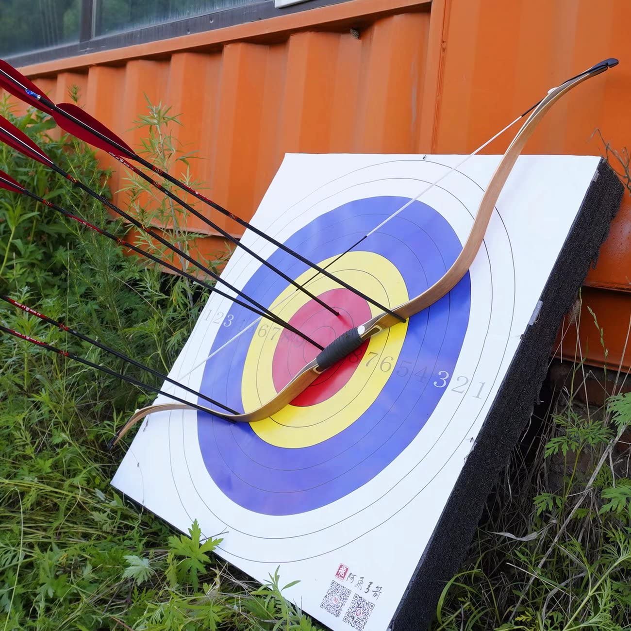 AF Archery 54" Tatar Recurve Bow Traditional Horse Hunting Bow (Oak,40lb)