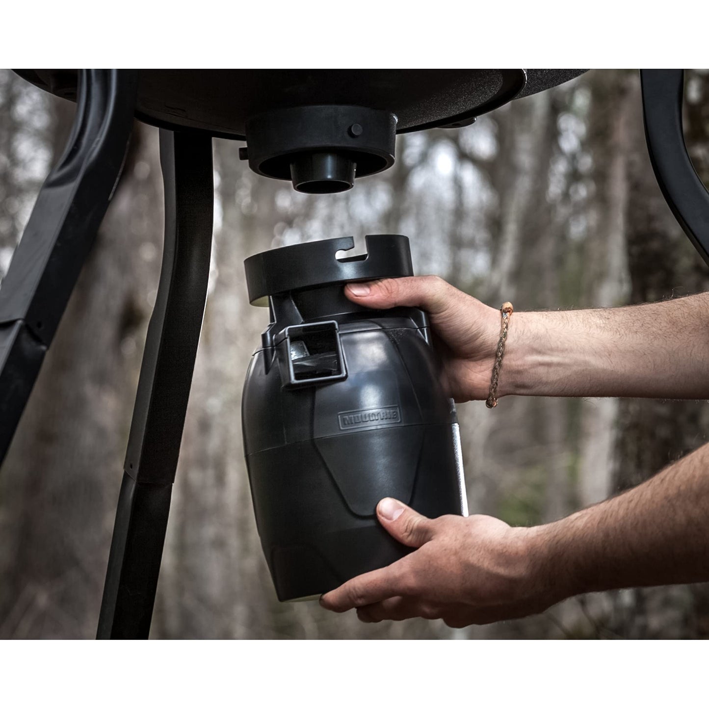 Moultrie Quick-Lock Directional Feeder Kit - Programmable Digital Timer - Anti-Clog Technology - 30-Degree Targeted Feed Dispersion - Tool-Free Quick-Lock System - Durable All-Weather Design