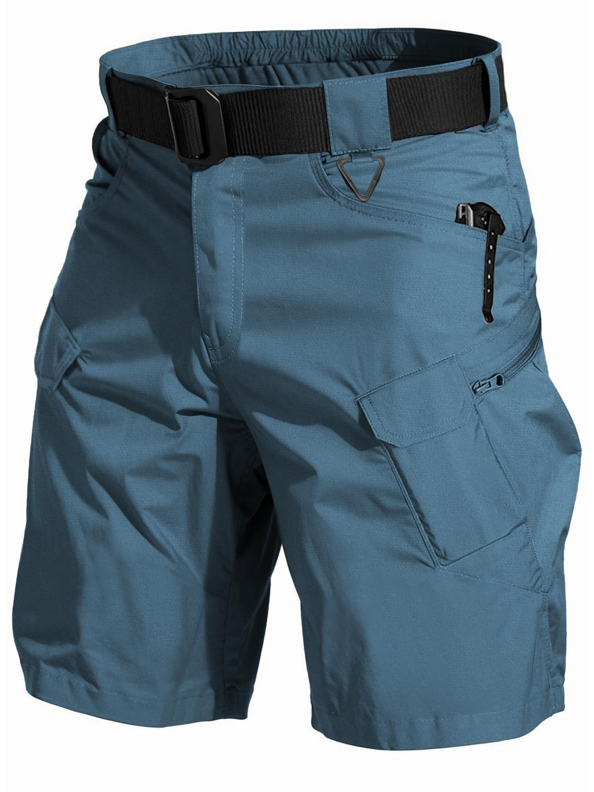 AUTIWITUA Men's Hiking Cargo Shorts Quick Dry 9" Lightweight Tactical Work Shorts with Pockets(No Belt) Blue