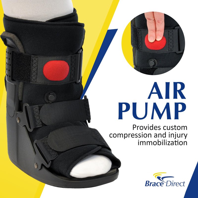 Brace Direct Air CAM Fracture Boot for Foot and Ankle Injuries Post Op Recovery and Sprains - Short Orthopedic Walking Boot (US SHOE: Men 7.5-10.5 Women 8.5-11.5)