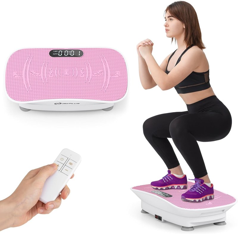 Vibration Plate Exercise Machine - Full Body Shake Board for Lymphatic Drainage | Remote & LED Display
