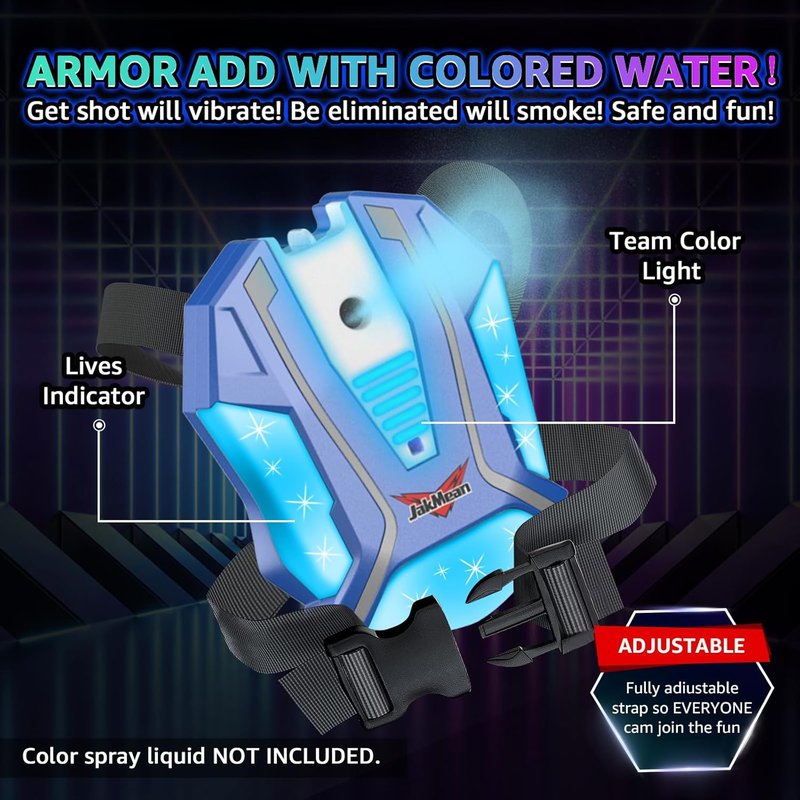 Rechargeable Laser Tag Set - Upgrade Laser Tag Guns with Vests & LED Digital Display | Multi-Player Game for Ages 8+
