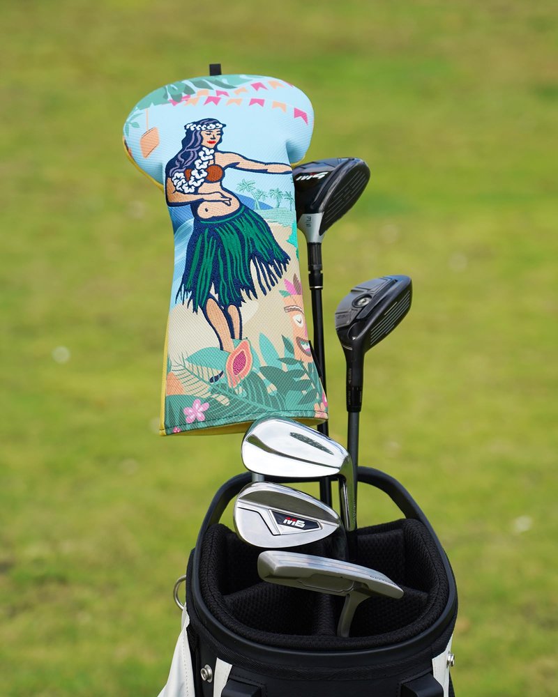 Big Teeth Golf Driver Headcover, Hawaiian Spirit Golf Driver Head Covers, Tropical Golf Club Driver Covers Aloha Design, Vibrant Driver Head Cover
