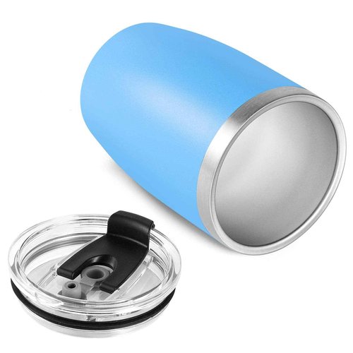 VEGOND Stainless Steel 12 oz Tumblers bulk Vacuum Insulated Double Wall Travel Tumbler with Lid and Straw Reusable Tumbler,Sky Blue 12 pack