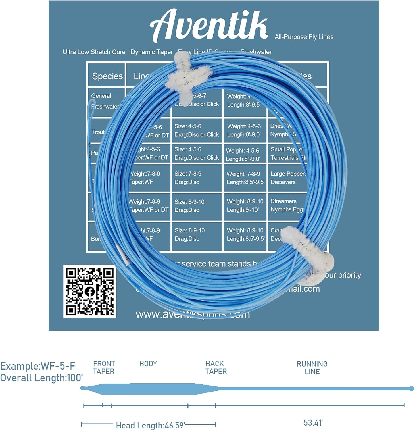 All-Purpose Fly Fishing Line - Floating Trout Line with Welded Loop | 100FT