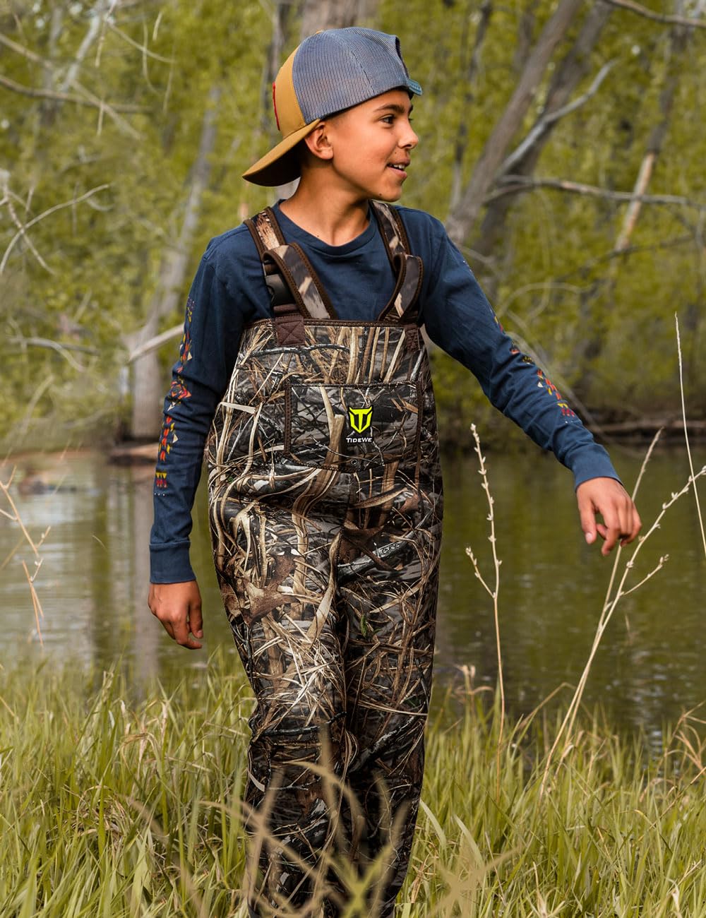 TIDEWE Kids Neoprene Waterproof Insulated Chest Waders for Hunting BN4/5