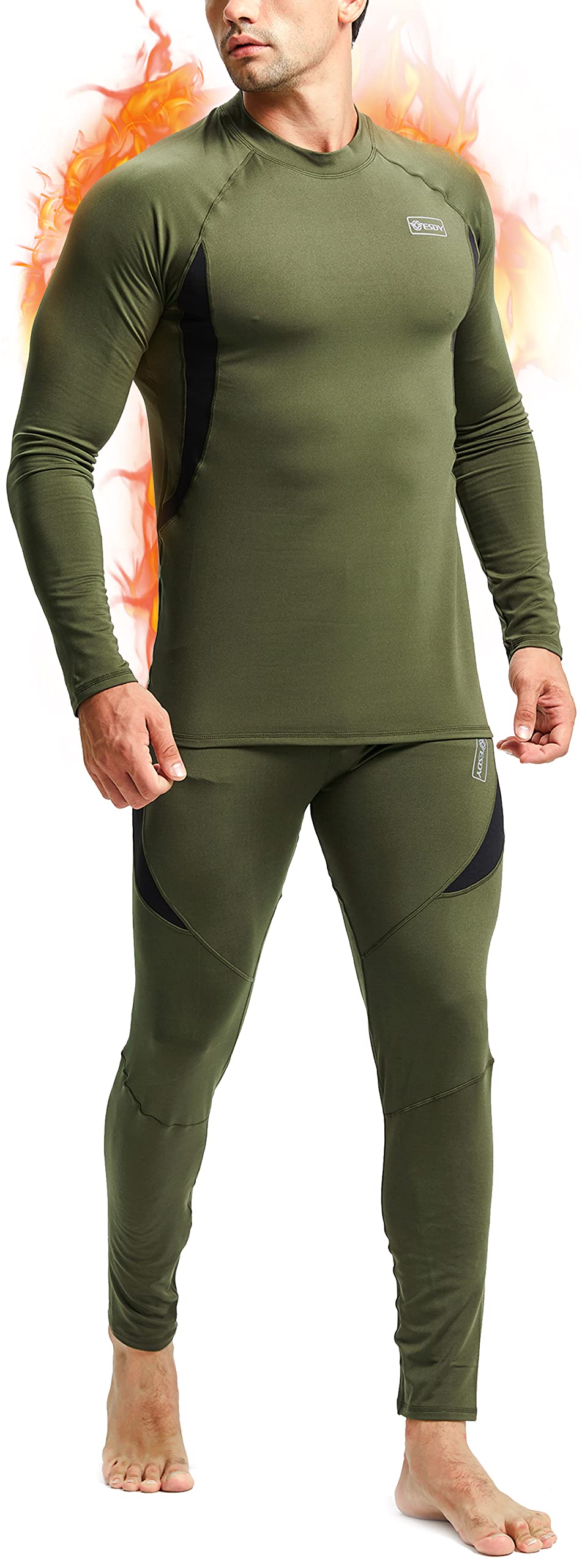romision Thermal Underwear for Men Long Johns Set Hunting Gear Base Layer