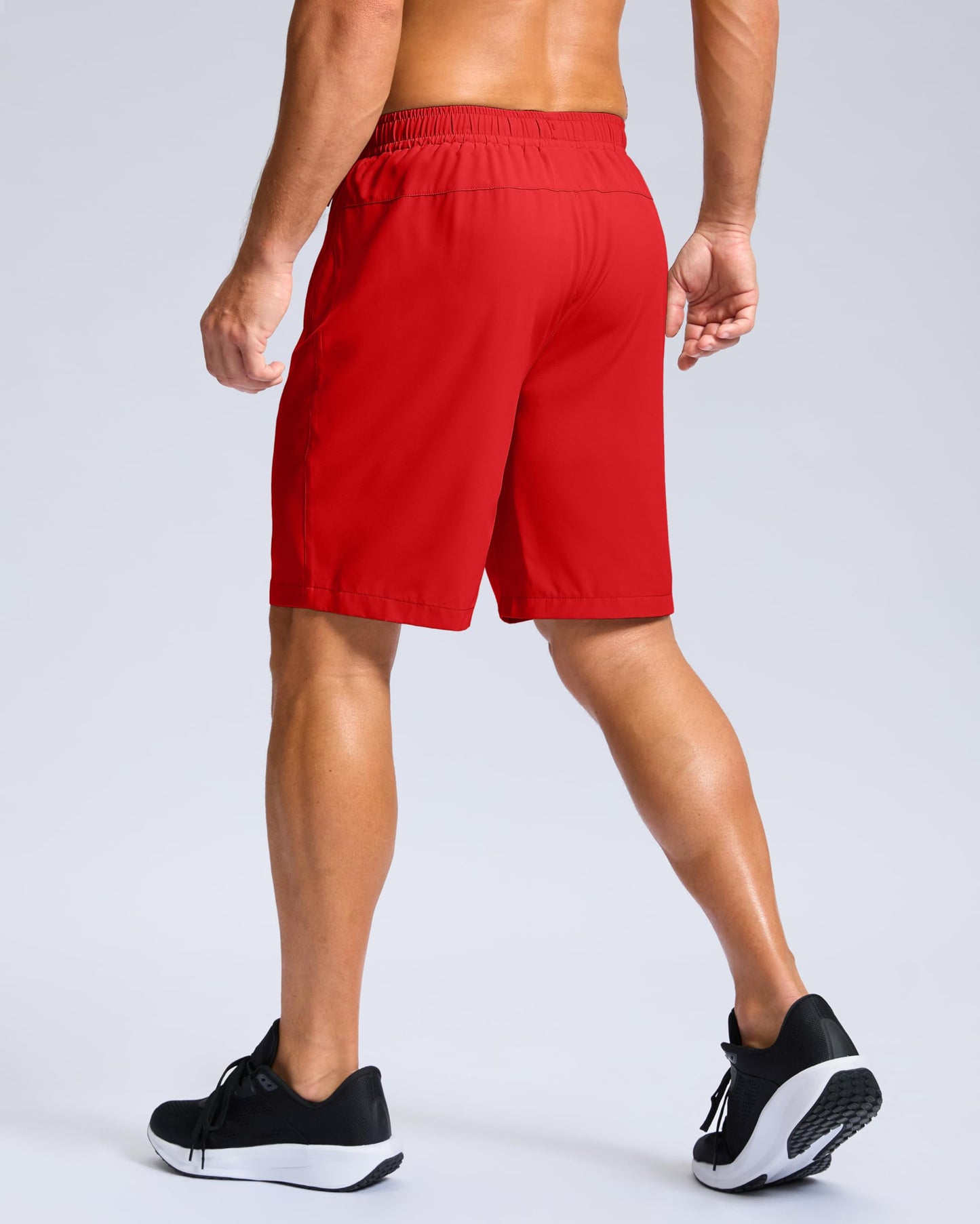 G Gradual Men's Athletic Running Shorts with Zipper Pockets Quick Dry 7"/ 5"/ 9" Workout Gym Shorts for Basketball Hiking(Deep Red,9M)