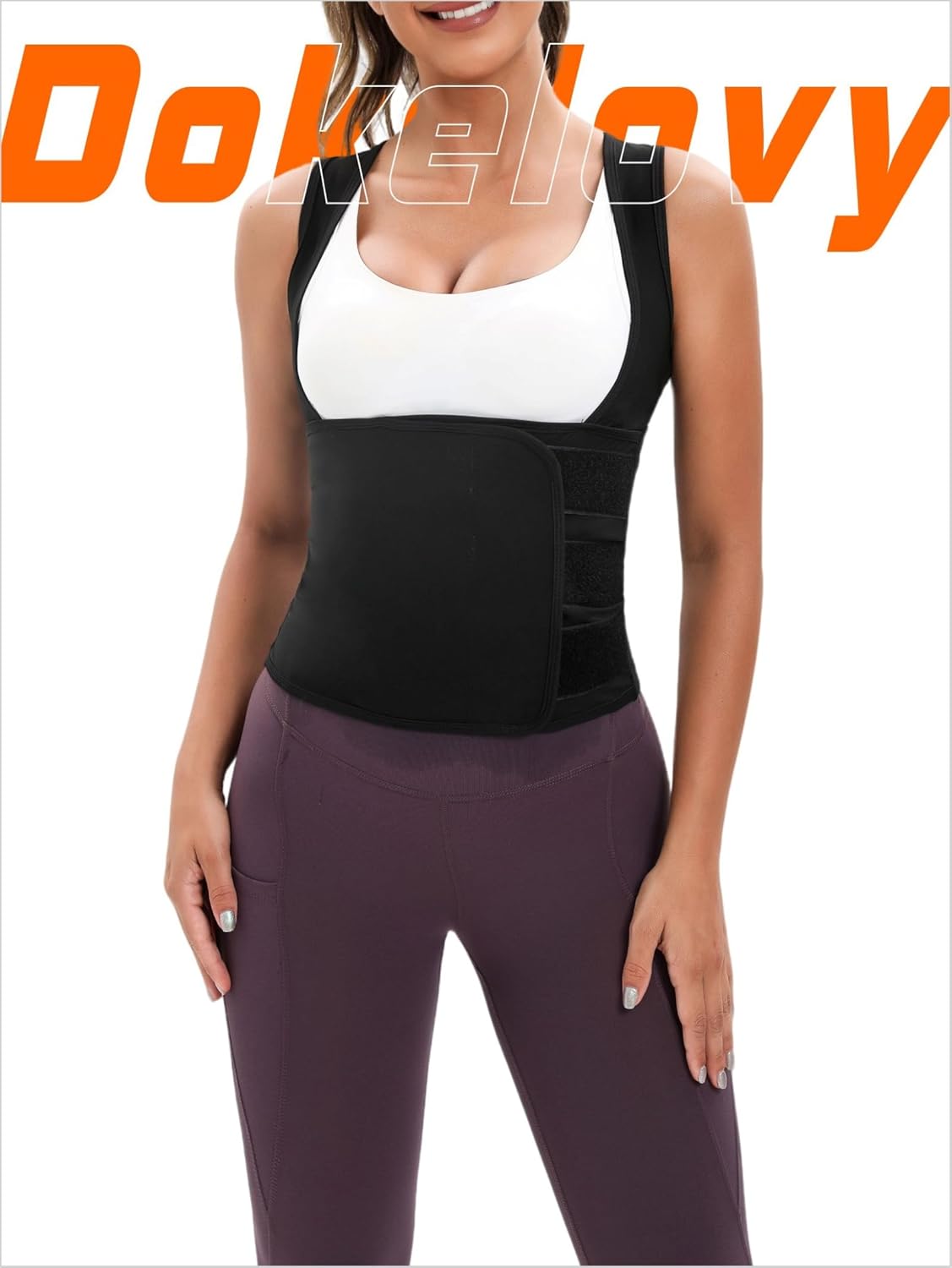 Women's Sauna Vest Waist Trainer - Adjustable Sweat Shaper Tank Top for Gym & Yoga | Tummy Control