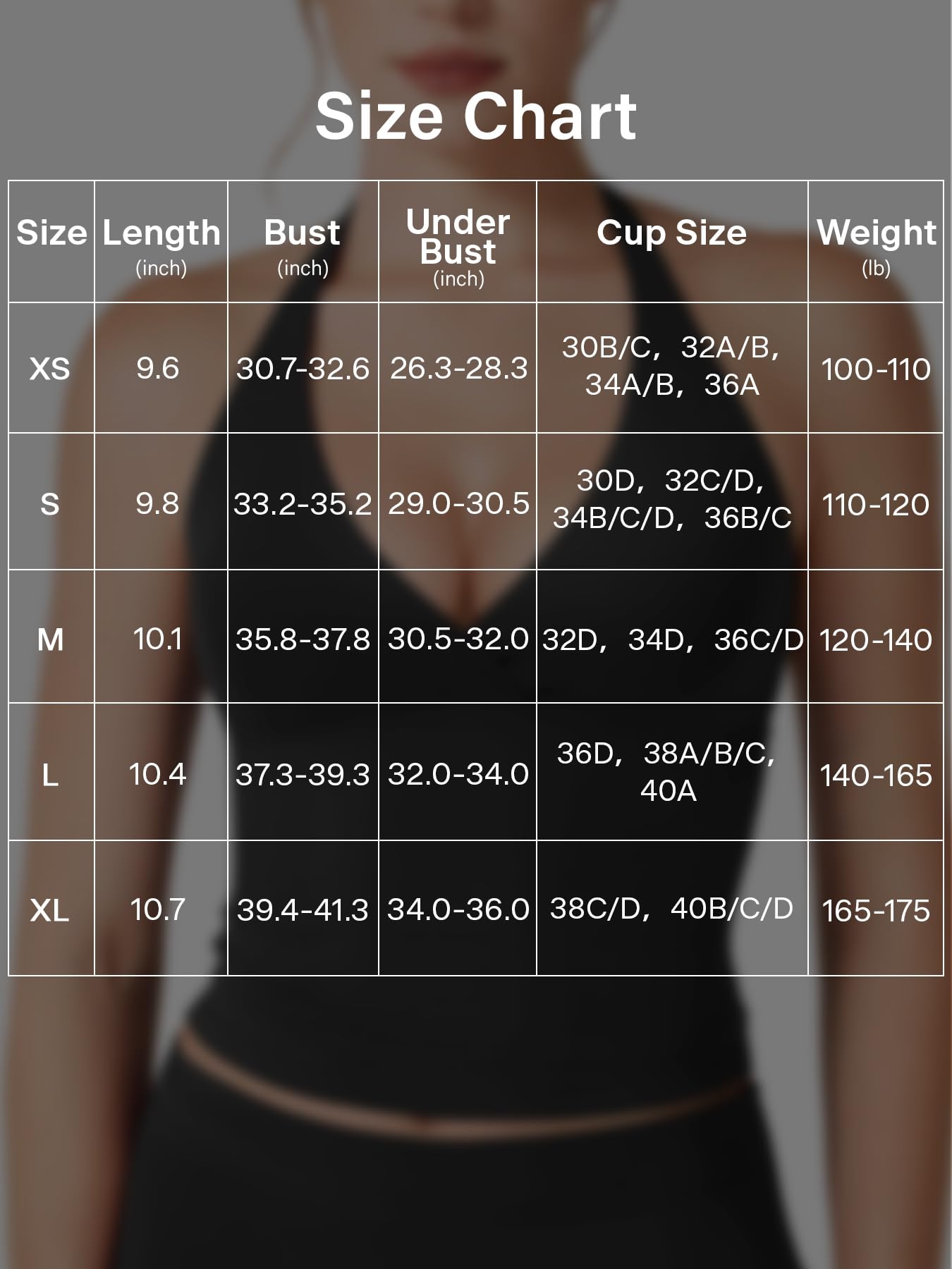 VOYJOY Women's Halter Tank Top Longline V Neck Sleeveless Backless Built in Bra Active Workout Gym Yoga Crop Tops White L