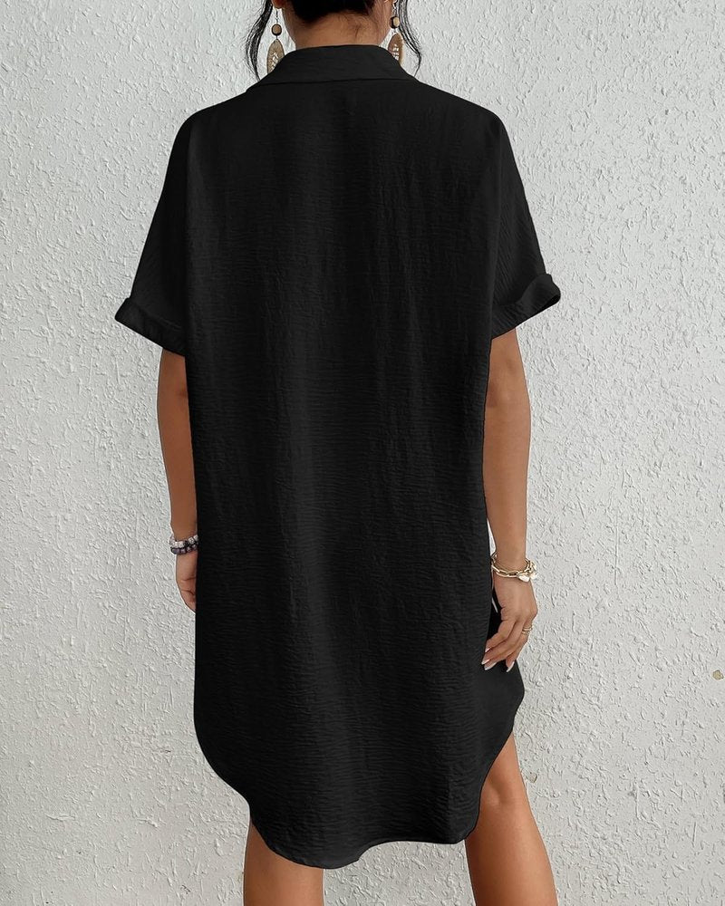 Women’s Swimsuit Cover-Up Dress - Button Down Beach Vacation Outfit | Lightweight & Stylish