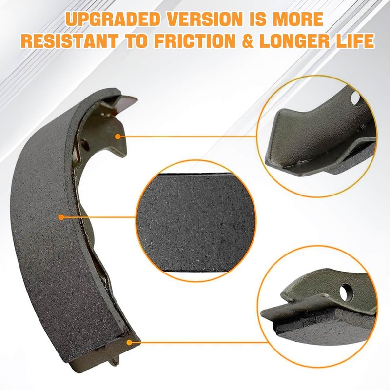 MOSNAI Golf Cart Brake Shoes Fit for EZGO Medalist/TXT G&E 1997 Up Golf Cart Replacement Brakes Fit for Workhorse 96+, Yamaha G2-G22 94-06 OEM 27943G01 70795G01 27944-G01
