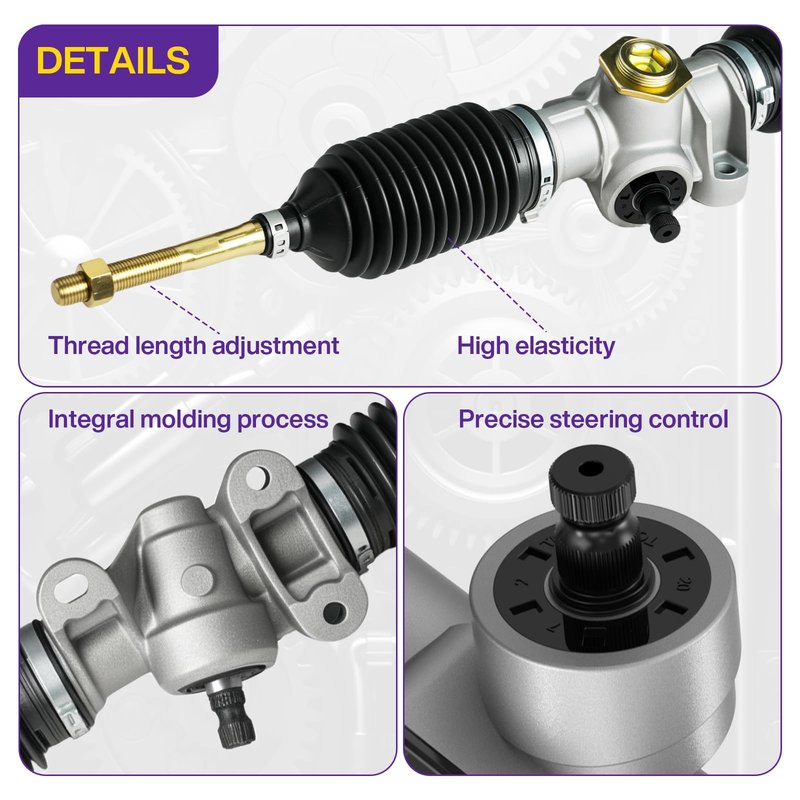 Club Car Precedent Steering Gear Box Assembly, Golf Cart Steering Rack for Club Car Precedent/Onward/Tempo 2004-UP Gas & Electric Golf Carts, Club Car Steering Rack Replaces OEM# 102288601 103679701