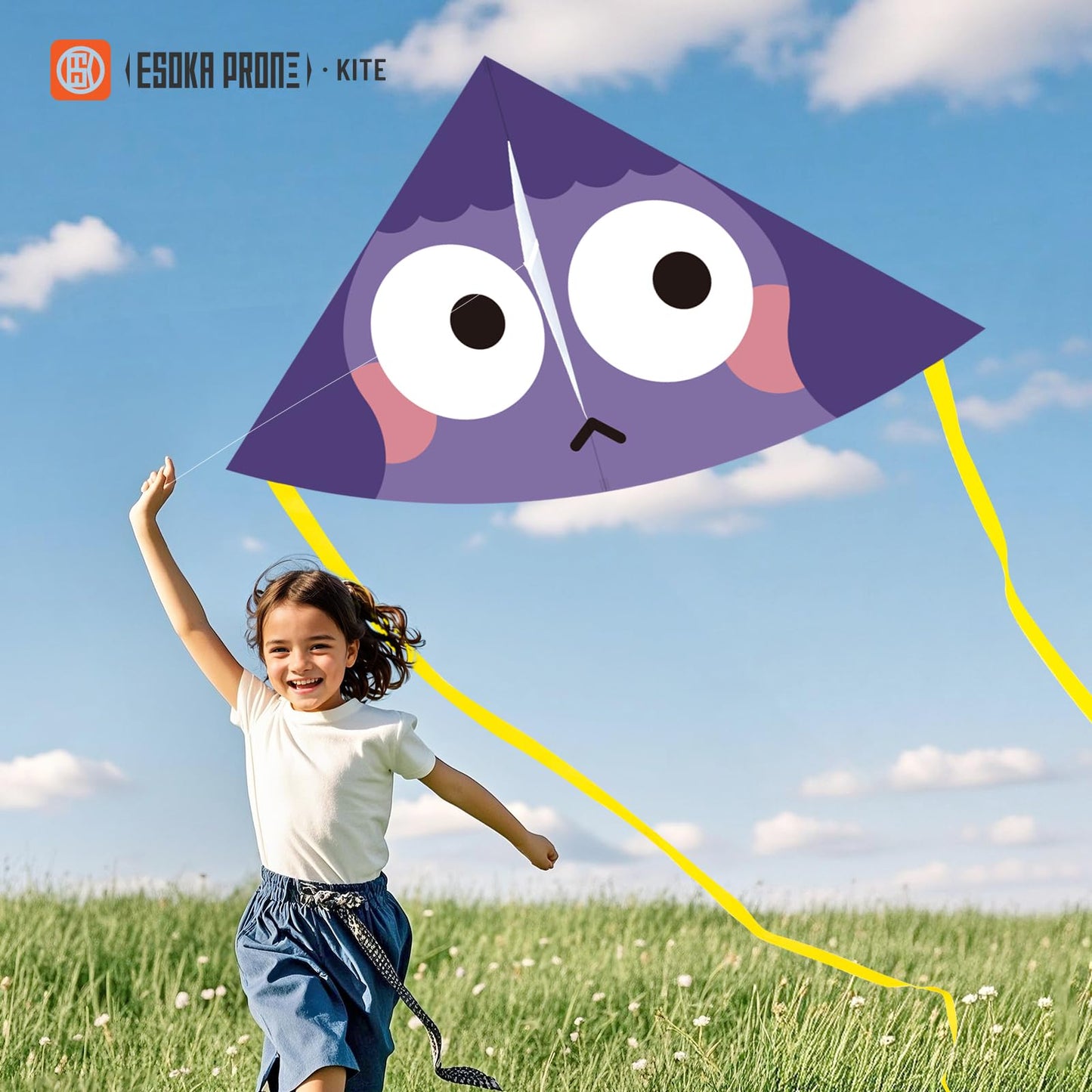 ESOKA PRON Kites ，Easy to Fly for Kids and Adults& Beginner, Outdoor Kite for Boys & Girls Toy,Perfect for Beaches and Parks & Family Fun (Pink Green Purple 3 Piece Set, 3)
