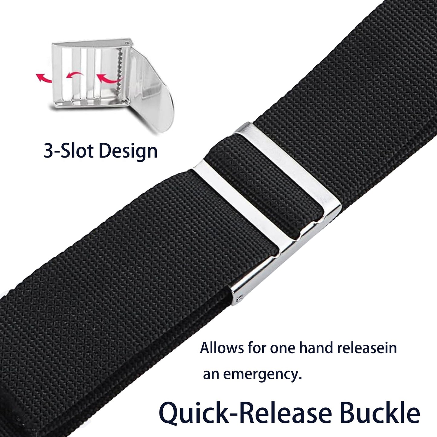 MOOCY 4 Neoprene Pocket Scuba Weight Belt，dive weight belt fit for Waist 32" to 52" - Quick-Release Buckle（Black)