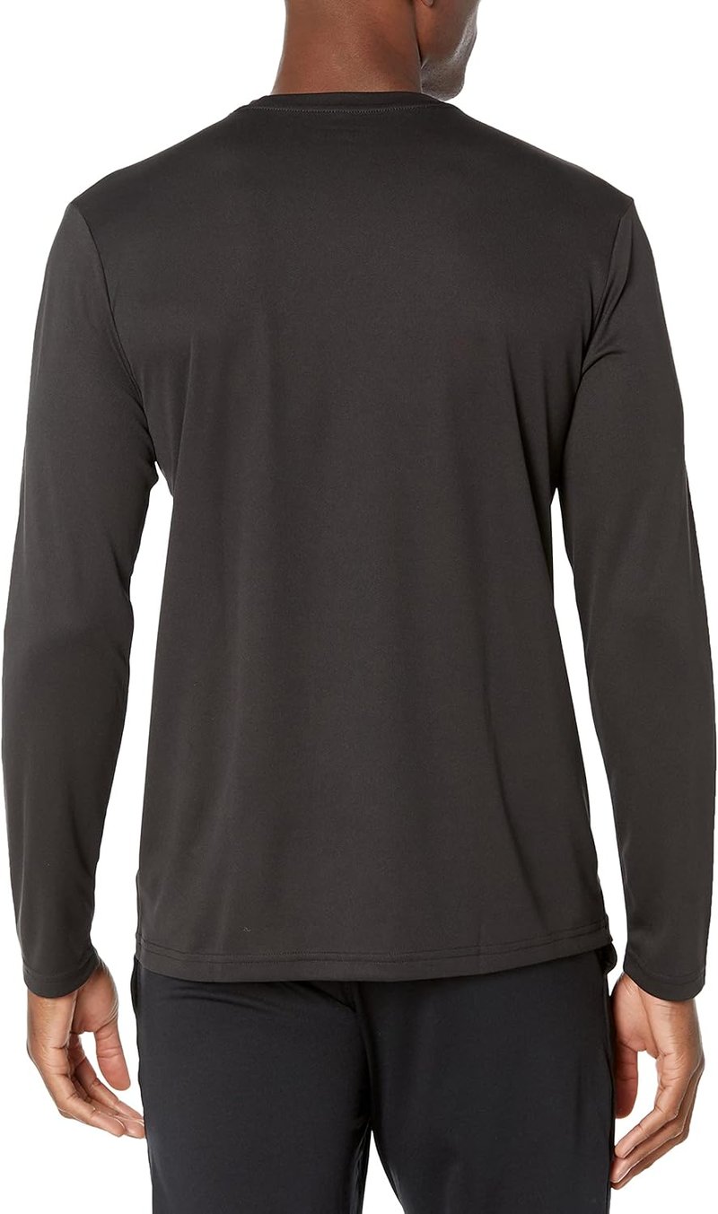 Men's Moisture-Wicking Long Sleeve Performance Tech Crew Neck T-Shirt | Comfortable Fit