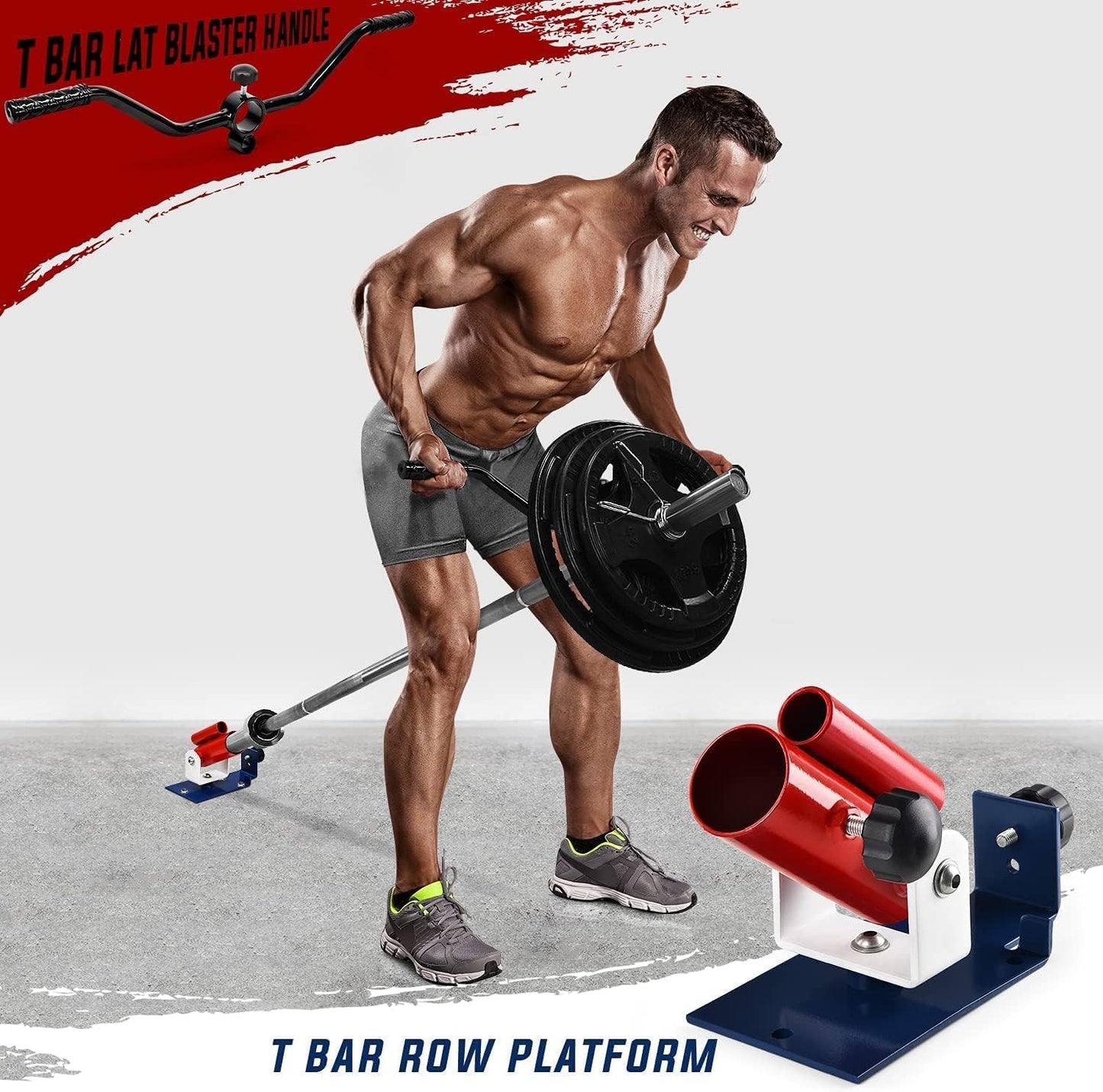 Yes4All Landmine Attachment for Barbell, Adjustable T Bar Row Attachment, Heavy Duty 360-Degree Swivel - United State