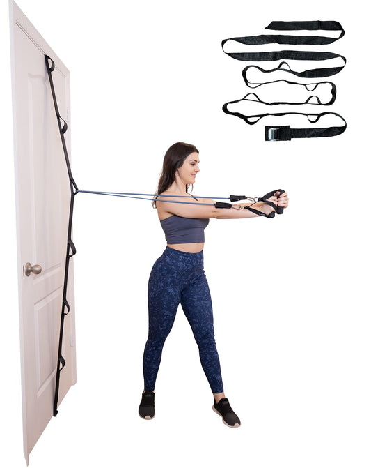 Lumia Wellness Anchor Strap for Resistance Band Exercises, Heavy Duty Door Gym Band,Full Body Multi-Point Home Gym, Portable Workout Equipment, Easy to Instal, No Hardware Necessary