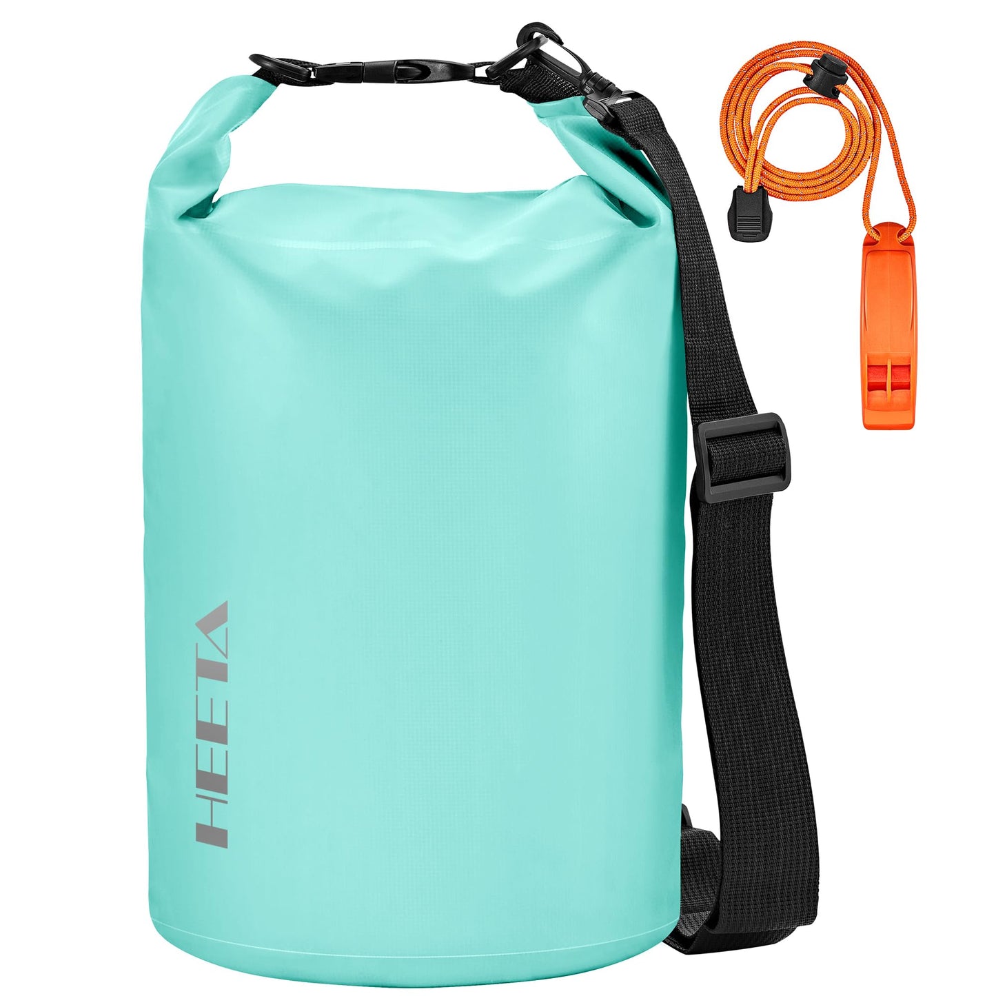 HEETA Waterproof Dry Bag for Women Men, Roll Top Lightweight Dry Storage Bag Backpack with Emergency Whistle for Travel, Kayaking, Boating, Camping, Beach, Cruise Ship Essentials (Mint Green, 20L)