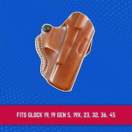 DeSantis Thumb Break Scabbard OWB Holster - Leather Right Hand Gun Holster, Fits Standard 1911 Models 5", from COLT, S&W, SIG Sauer, Ruger, Kimber, Springfield, and Others - Right Hand Draw, Black